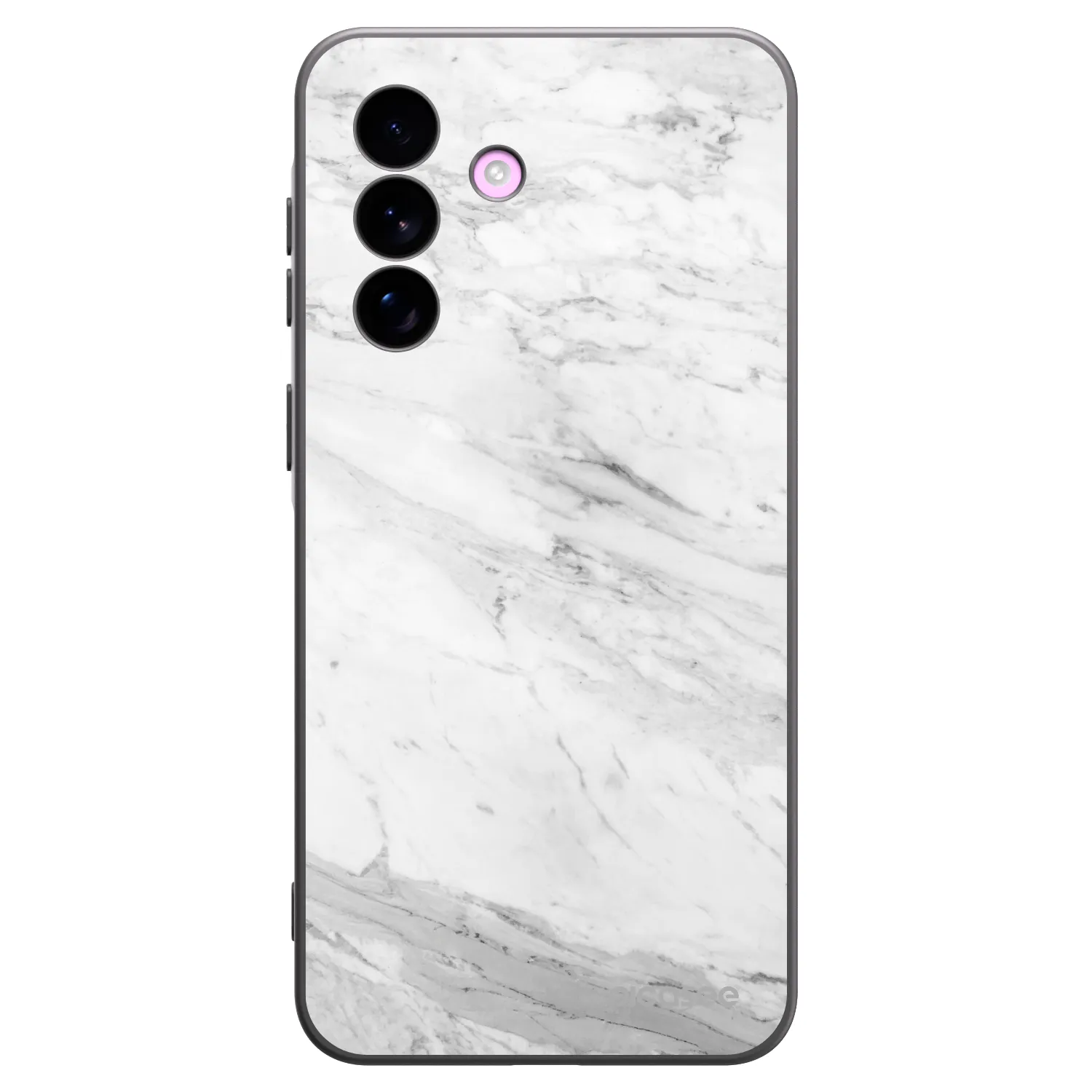 Picasee silikonowe czarne etui na Samsung Galaxy A57 5G - White marble