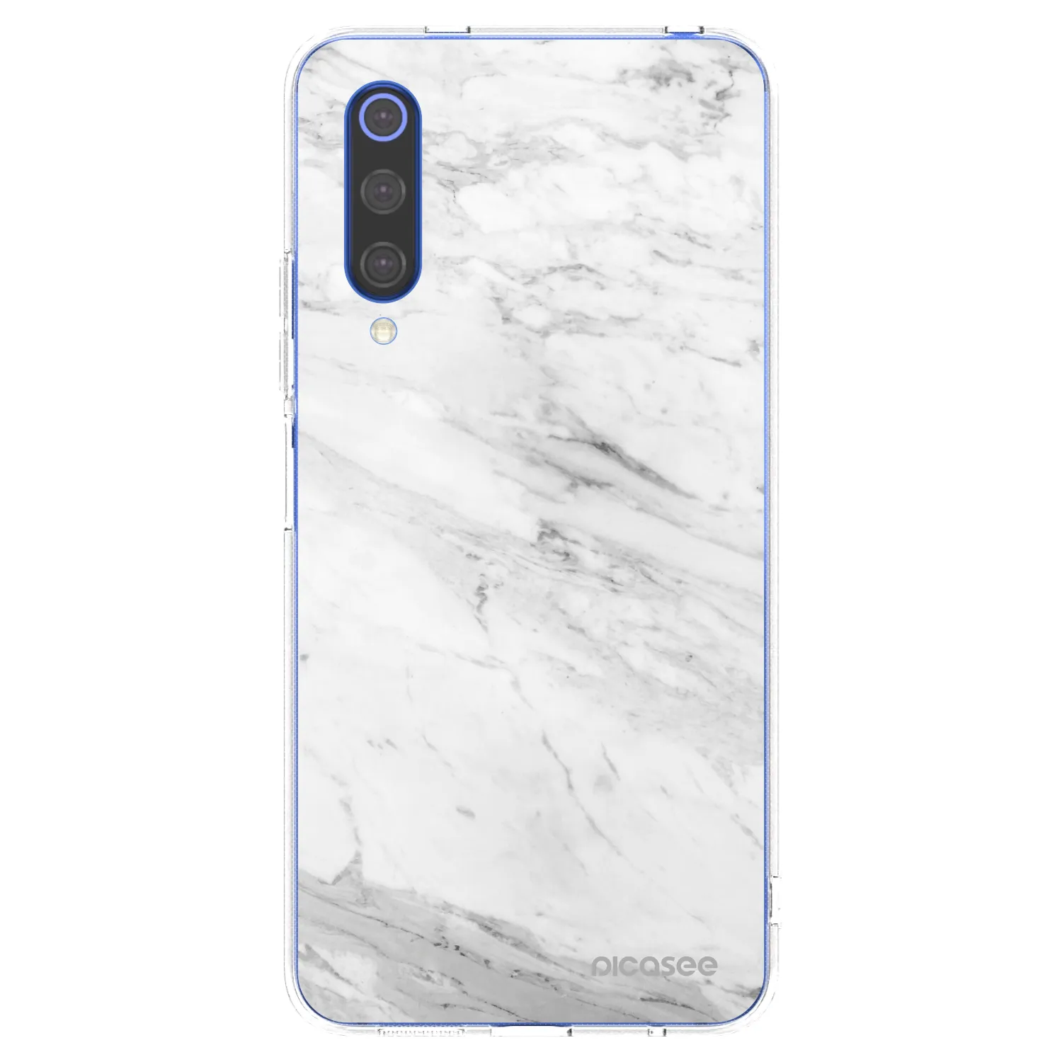 Picasee silikonowe przeźroczyste etui na Xiaomi Mi 9 SE - White marble