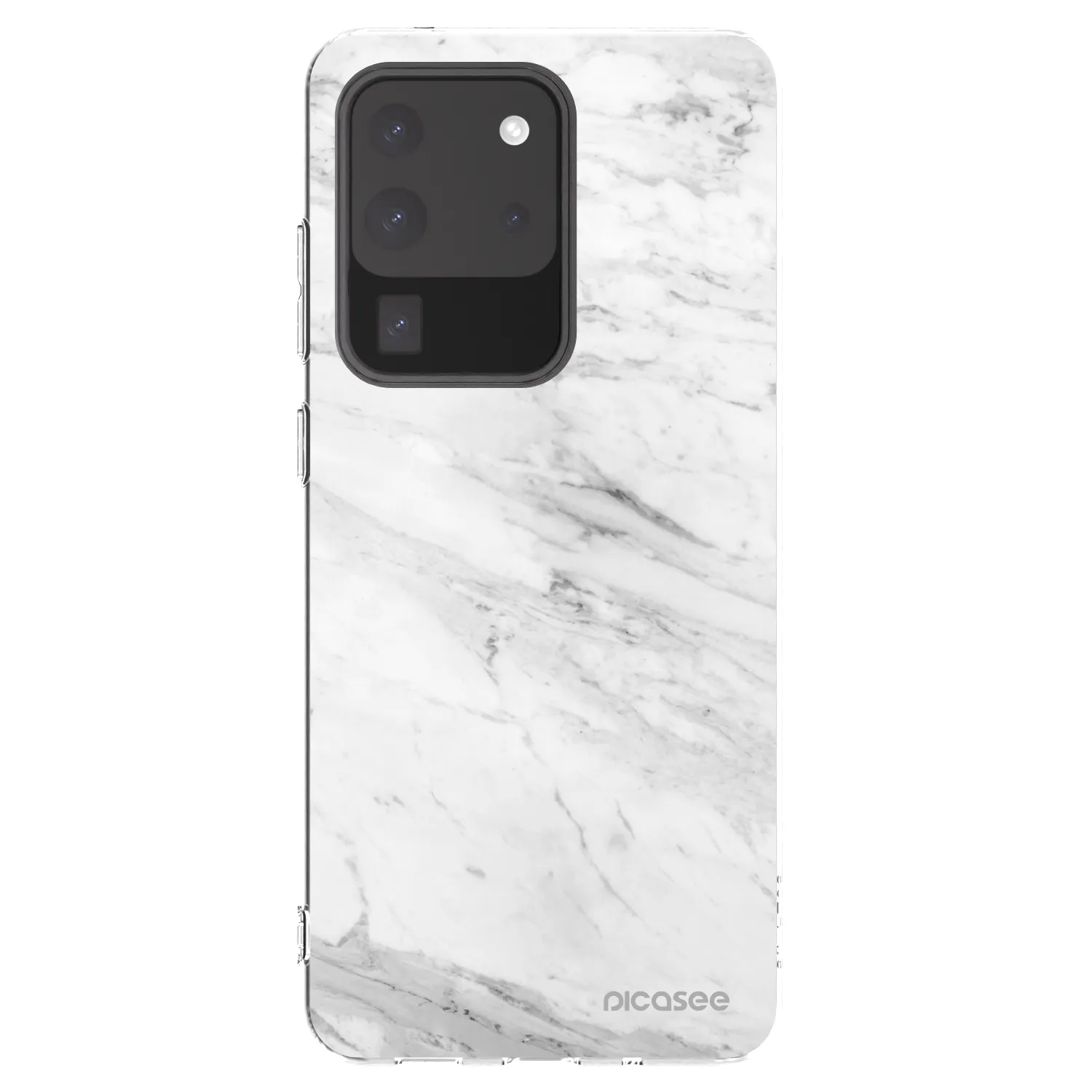 Picasee silikonowe przeźroczyste etui na Samsung Galaxy S20 Ultra 5G G988F - White marble