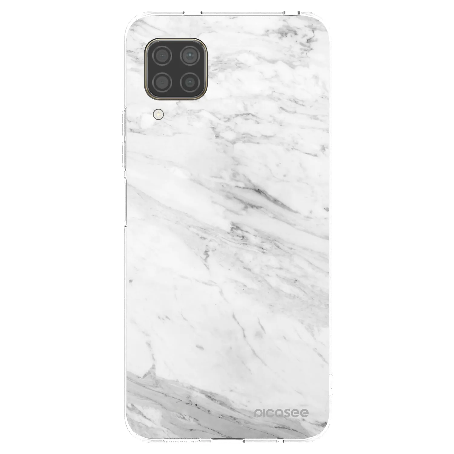 Picasee silikonowe przeźroczyste etui na Huawei P40 Lite - White marble