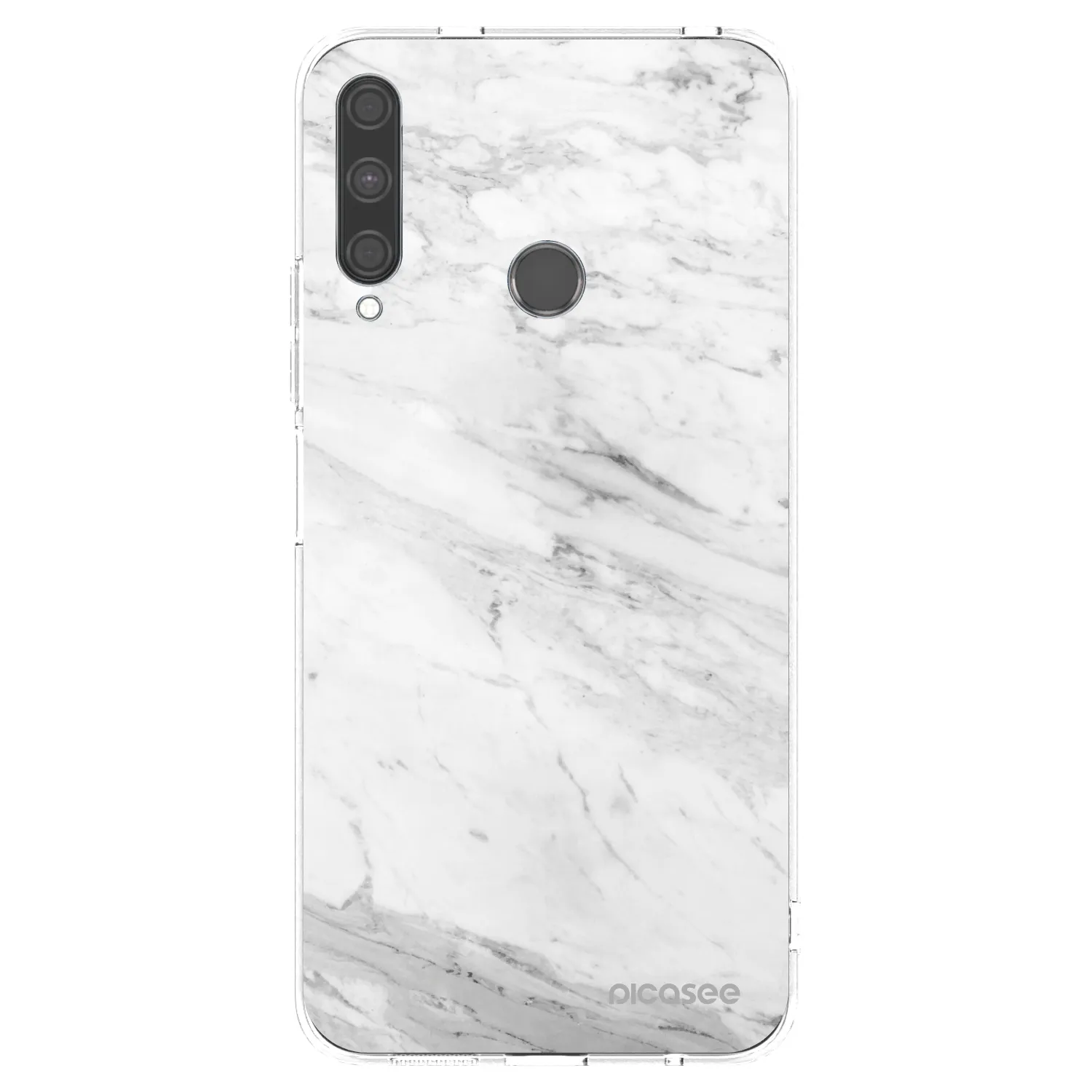 Picasee silikonowe przeźroczyste etui na Huawei P40 Lite E - White marble