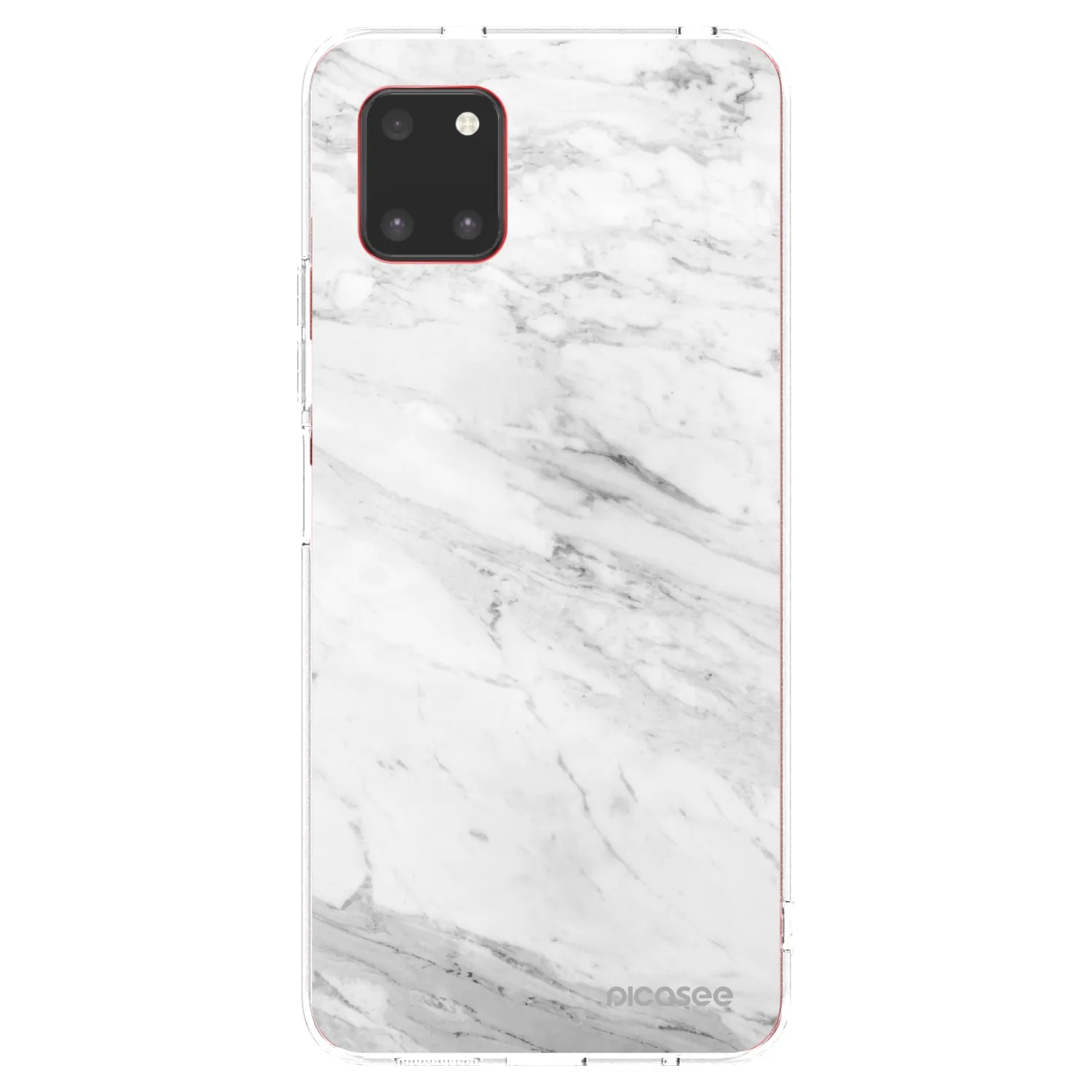Picasee silikonowe przeźroczyste etui na Samsung Galaxy Note 10 Lite N770F - White marble
