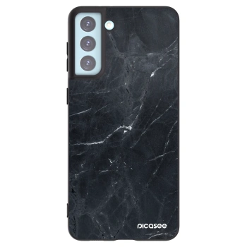 Picasee silikonowe czarne etui na Samsung Galaxy S21+ 5G G996F - Black marble