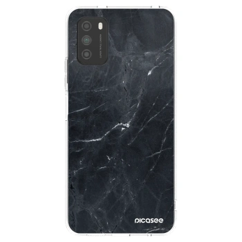 Picasee silikonowe przeźroczyste etui na Xiaomi Poco M3 - Black marble