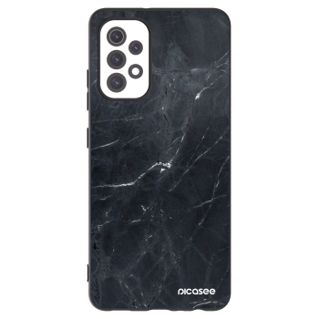 Picasee silikonowe czarne etui na Samsung Galaxy A32 5G A326B - Black marble