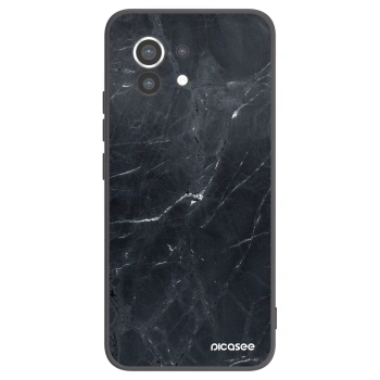 Picasee silikonowe czarne etui na Xiaomi Mi 11 - Black marble