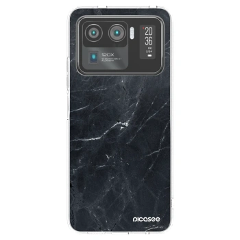 Picasee silikonowe przeźroczyste etui na Xiaomi Mi 11 Ultra - Black marble