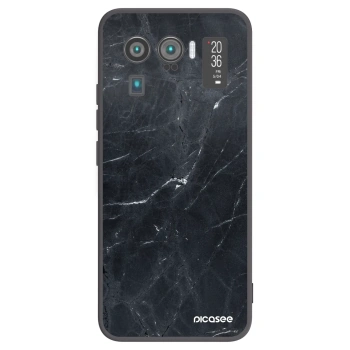 Picasee silikonowe czarne etui na Xiaomi Mi 11 Ultra - Black marble