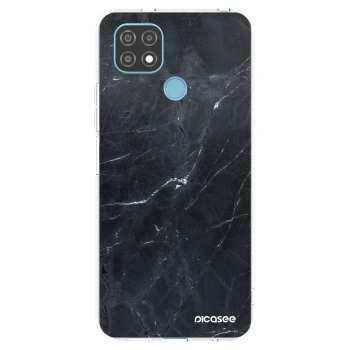 Picasee silikonowe przeźroczyste etui na Realme C21 - Black marble