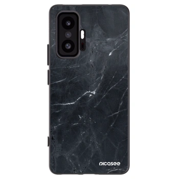 Picasee silikonowe czarne etui na Xiaomi 11T - Black marble