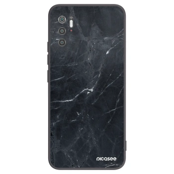 Picasee silikonowe czarne etui na Xiaomi Poco M3 Pro 5G - Black marble