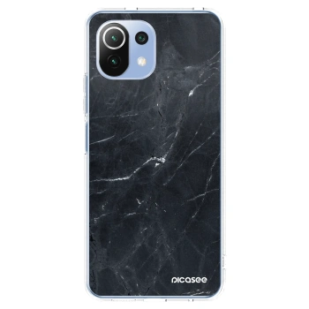 Picasee silikonowe przeźroczyste etui na Xiaomi 11 Lite 5G NE - Black marble