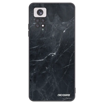 Picasee silikonowe czarne etui na Xiaomi Redmi Note 11 - Black marble
