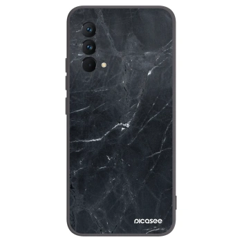 Picasee silikonowe czarne etui na Realme GT Master Edition 5G - Black marble