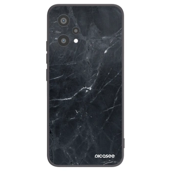 Picasee silikonowe czarne etui na Realme 9 Pro 5G - Black marble
