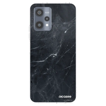 Picasee silikonowe przeźroczyste etui na Realme 9 Pro 5G - Black marble