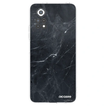 Picasee silikonowe przeźroczyste etui na Xiaomi Poco X4 Pro 5G - Black marble