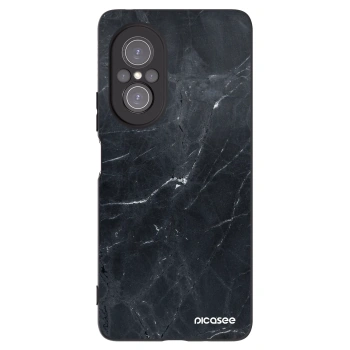 Picasee silikonowe czarne etui na Huawei Nova 9 SE - Black marble
