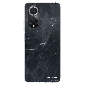 Picasee silikonowe przeźroczyste etui na Huawei Nova 9 SE - Black marble