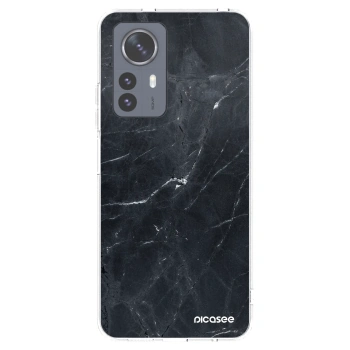 Picasee silikonowe przeźroczyste etui na Xiaomi 12 Pro - Black marble