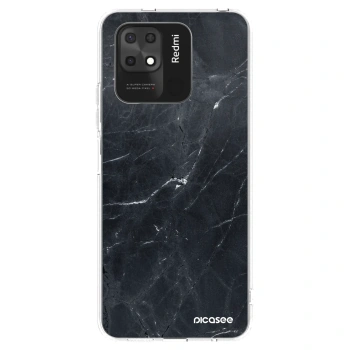 Picasee silikonowe przeźroczyste etui na Xiaomi Redmi 10C - Black marble