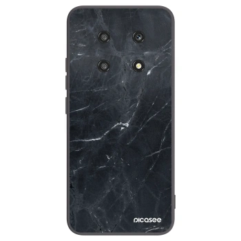 Picasee silikonowe czarne etui na Honor Magic4 Lite 5G - Black marble