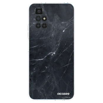 Picasee silikonowe przeźroczyste etui na Xiaomi Redmi 10 (2022) - Black marble