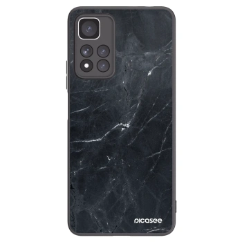Picasee silikonowe czarne etui na Xiaomi Redmi Note 11 Pro+ 5G - Black marble
