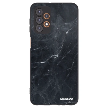 Picasee silikonowe czarne etui na Samsung Galaxy A23 A235F 4G - Black marble