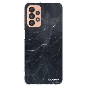 Picasee silikonowe przeźroczyste etui na Samsung Galaxy A23 A236B 5G - Black marble