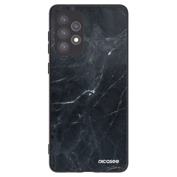 Picasee silikonowe czarne etui na Samsung Galaxy A73 5G - Black marble