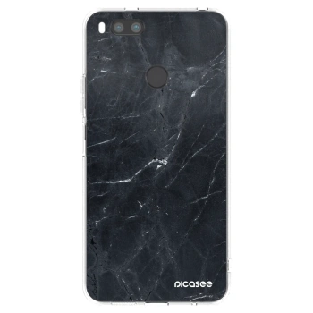 Picasee silikonowe przeźroczyste etui na Xiaomi Redmi A1 - Black marble