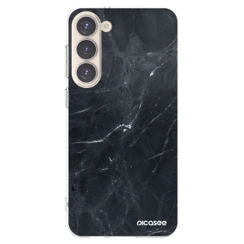 Picasee silikonowe przeźroczyste etui na Samsung Galaxy S23+ 5G - Black marble