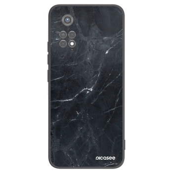 Picasee silikonowe czarne etui na Xiaomi Redmi Note 11S 5G - Black marble