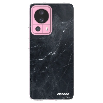 Picasee silikonowe przeźroczyste etui na Xiaomi 13 Lite - Black marble