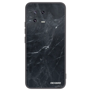 Picasee silikonowe czarne etui na Xiaomi 13 Pro - Black marble