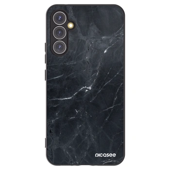 Picasee silikonowe czarne etui na Samsung Galaxy A34 5G A346B - Black marble
