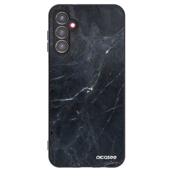 Picasee silikonowe czarne etui na Samsung Galaxy A14 4G A145R - Black marble