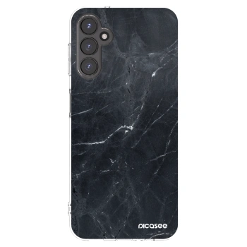 Picasee silikonowe przeźroczyste etui na Samsung Galaxy A14 4G A145R - Black marble