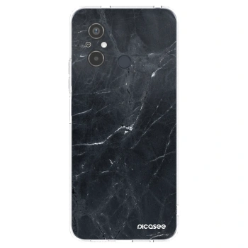 Picasee silikonowe przeźroczyste etui na Xiaomi Redmi 12C - Black marble