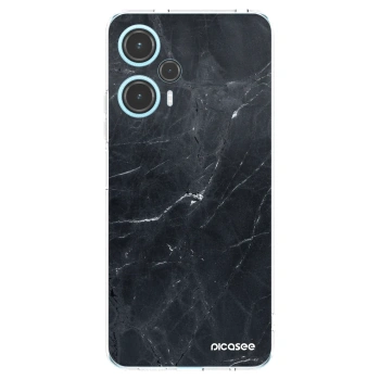 Picasee silikonowe przeźroczyste etui na Xiaomi Poco F5 - Black marble
