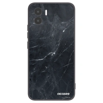 Picasee silikonowe czarne etui na Xiaomi Redmi A2 - Black marble