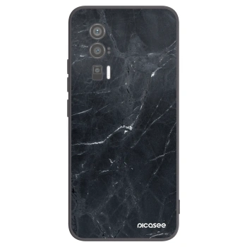Picasee silikonowe czarne etui na Xiaomi Poco F5 Pro 5G - Black marble