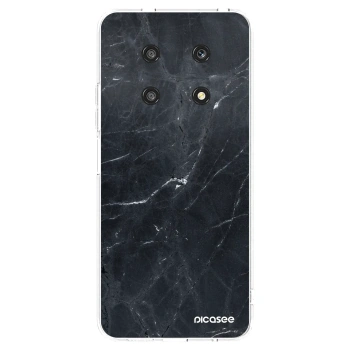 Picasee silikonowe przeźroczyste etui na Honor Magic4 Lite 5G - Black marble
