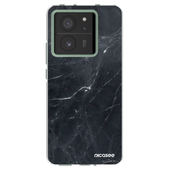 Picasee silikonowe przeźroczyste etui na Xiaomi 13T - Black marble