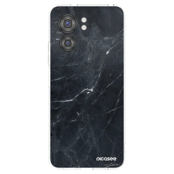 Picasee silikonowe przeźroczyste etui na Motorola Edge 40 - Black marble