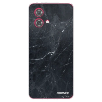 Picasee silikonowe przeźroczyste etui na Motorola Moto G84 5G - Black marble
