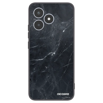 Picasee silikonowe czarne etui na Realme C53 - Black marble