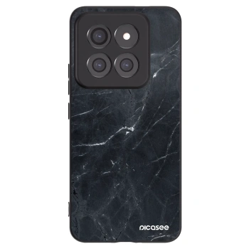 Picasee silikonowe czarne etui na Xiaomi 14 Pro - Black marble