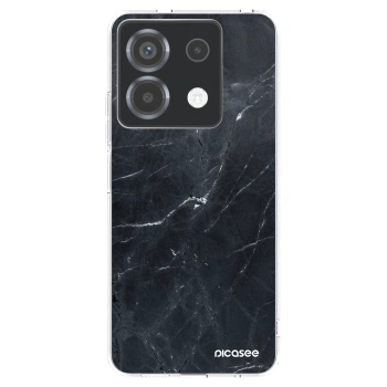 Picasee silikonowe przeźroczyste etui na Xiaomi Poco X6 - Black marble